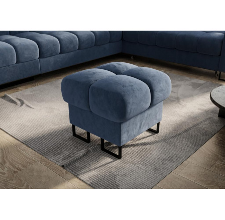 Taburet ASPEN 70 x 70 cm - modrá Taburet ASPEN 70 x 70 cm - modrá