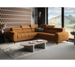 Rohová sedací souprava PORTO MAX 255X255 cm - levá, oranžová