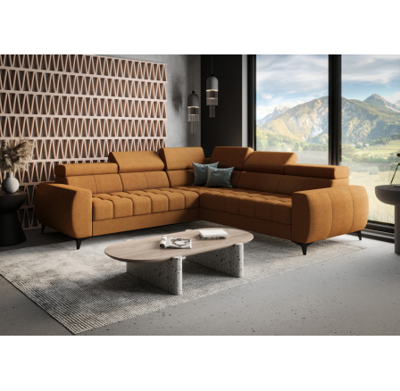 Rohová sedací souprava PORTO MAX 255X255 cm - levá, oranžová