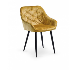 Jídelní židle K418, hořčicový Velvet