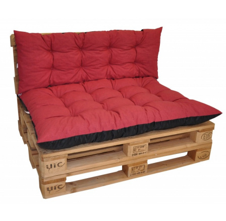 Polstry na paletový nábytek sada Basic - látka vínový melír Polstry na paletový nábytek sada Basic - látka vínový melír