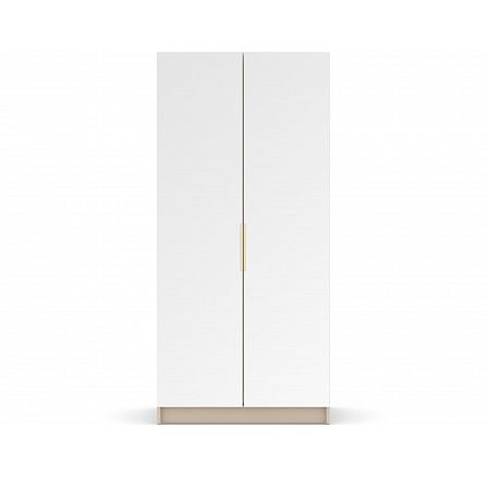 Mirtillo two-door wardrobe with two mirrors in cashmere Cashmere 100x216 Mirtillo two-door wardrobe with two mirrors in cashmere Cashmere 100x216