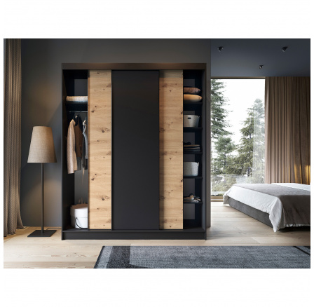 Esville III Dub Artisan, Černý Mat 220x60