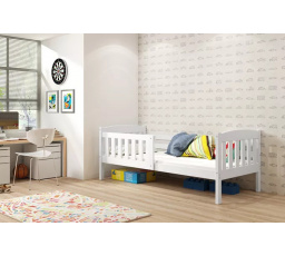 Dětská postel KUBUS 80x190 cm s matrací, Bílá