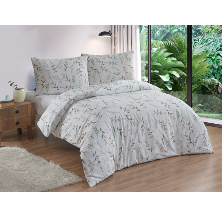 Prodloužené flanelové povlečení 140x220, 70x90 Verona natur