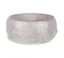 Obal betonový - nízký, vzor borovice, barva stříbrná