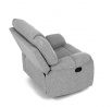 Relaxační křeslo, šedá, látka, TV-4088 SIL2