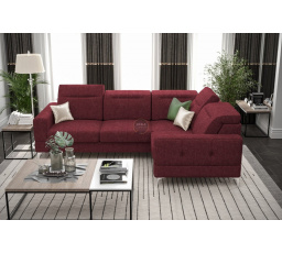 Rohová sedací souprava MALIBU 250X180 cm - vínová , pravá