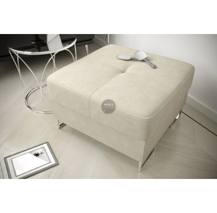 Taburet s úložným prostorem 70 x 70 cm GALAXY - béžová