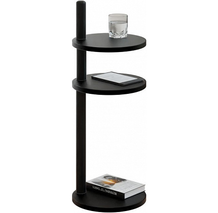 Odkládací stolek Claro II kulatý Ø30 cm – různé barvy na výběr – Černý MiniPearl, Černý mat