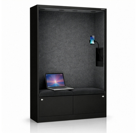 Sally 1150mm korpus Černý - sedák Tmavě šedý