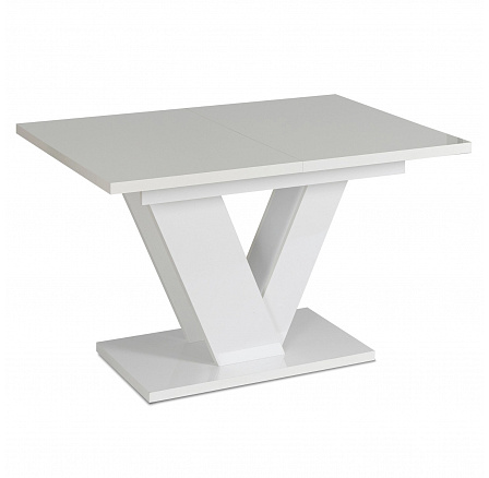 Stůl CLARK Rozkládací 120-160 cm Bílý Lesk