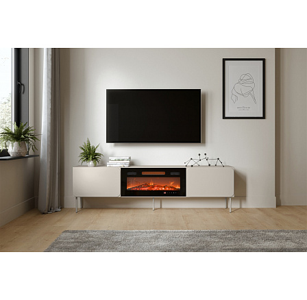 TV komoda RAFAEL 200 EF s elektrickým krbem, kašmír TV komoda RAFAEL 200 EF s elektrickým krbem, kašmír