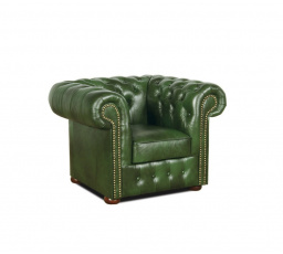 Křeslo Chesterfield Classic 1 kůže zelená