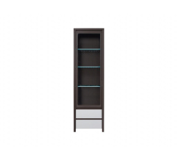 Regál KASPIAN REG1W2S wenge/šedý vysoký lesk***