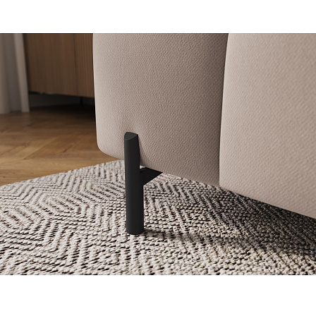 Ferivo quilted pouffe on legs, beige plush Sola 18 137x37 Ferivo quilted pouffe on legs, beige plush Sola 18 137x37