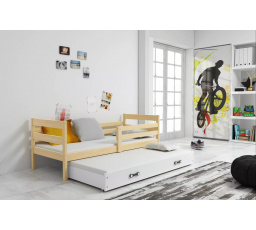 Dětská postel ERYK s přistýlkou 80x190 cm, bez matrací, Přírodní/Bílá