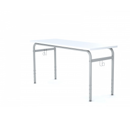 Školní lavice SOBRE obdélníková 1300x500, šedý rám/bílá deska velikost 2-4
