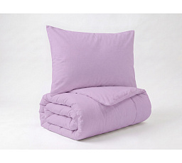 Prodloužené povlečení bavlna UNI 140x220, 70x90cm  světle fialové zipový uzávěr