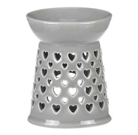 Aroma lampa, porcelánová. Šedivá barva.