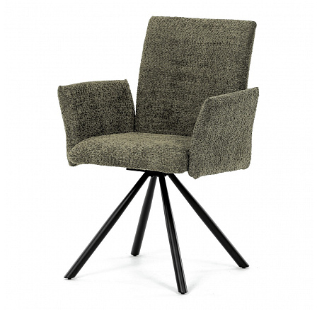 Jídelní židle, zelená, látka bouclé, DCH-W1117 GRN2