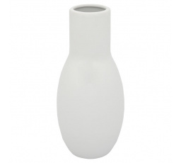 Váza keramická - zúžené hrdlo, bílá