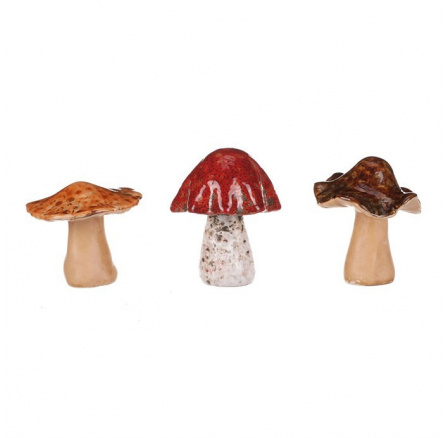 Houba keramická - malá, mix 3 druhů, cena za 1 ks