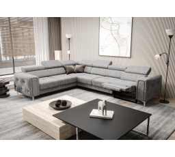 Rohová sedací souprava s funkcí , relax ORION I 325x255 cm - šedá , levá