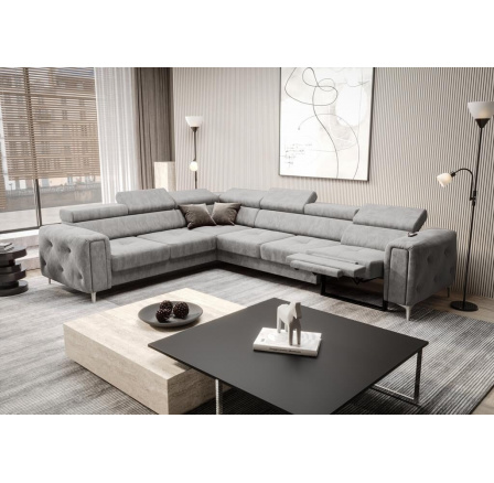 Rohová sedací souprava s funkcí , relax ORION I 325x255 cm - šedá , levá Rohová sedací souprava s funkcí , relax ORION I 325x255 cm - šedá , levá