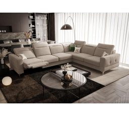 Rohová sedací souprava s funkcí , relax MALIBU MAX 320x250 - pravá, béžová