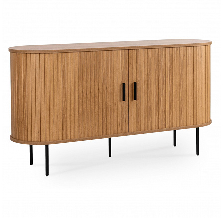 Komoda TRISH 140 cm Dvoudveřová Posuvná Dub