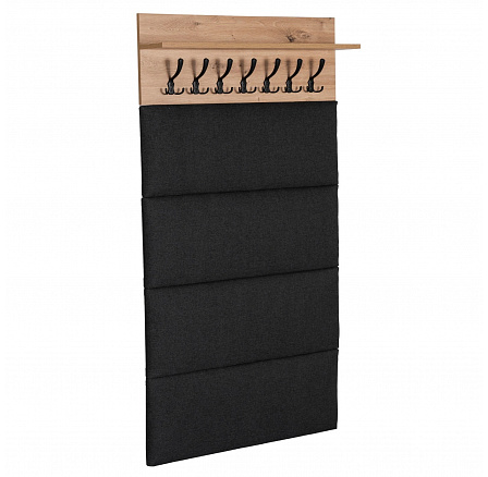 Nástěnný věšák PRATO 80 cm Dub Artisan/Grafit Nástěnný věšák PRATO 80 cm Dub Artisan/Grafit