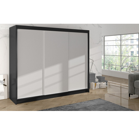 Skříň Debora II 200 - černá/bílá Skříň Debora II 200 - černá/bílá