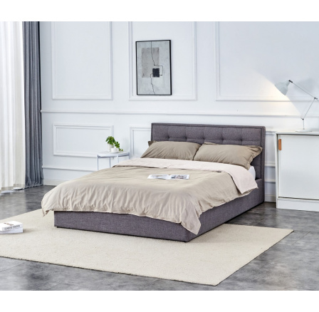 Postel s úložným prostorem PADVA 140 cm, Šedá