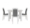 Židle JULIA bílá/sawana 91 grey (TX098/M3229G)