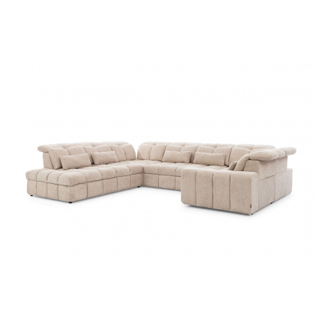 Rohová sedačka Magnelio U s elektricky vysouvacím sedákem / funkce spaní / Catch Me 02 / levá strana