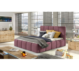 Łože Edvige + dřevěný rošt. + přidat. plyn. + kontakt. 180x200 Matný samet 63 1