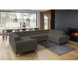 Rohová sedací souprava ve tvaru U LOUIS, Vero 18 Pravá