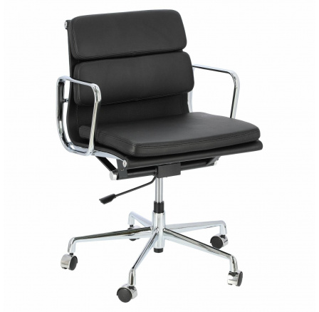 Kancelářská židle CH2171T černá kůže chrom