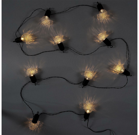 Girlanda s průhlednými žárovkami 10 LED