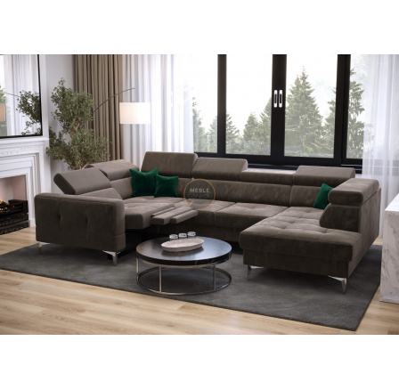 Rohová sedací souprava TOSCANIA MAX I , relax s funkcí spaní 170x350x185 cm - volitelný odstín , levá Rohová sedací souprava TOSCANIA MAX I , relax s funkcí spaní 170x350x185 cm - volitelný odstín , levá