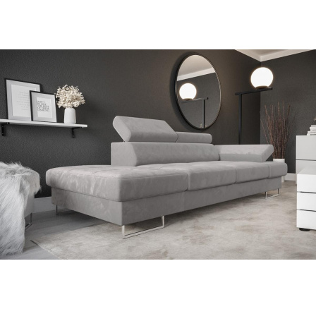 Sofa GALAXY II lenoška 235 cm - šedá, levá strana