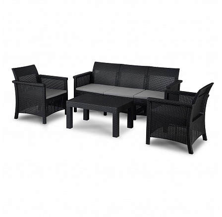 Sada Zahradního Nábytku SAVIO Černá