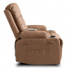 Polohovatelné a masážní křeslo Alfa Béžové