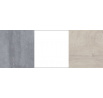 Postel SIGMA  SI16 L/P 120x200 cm, Bílý Lux + Beton + Dub sklad