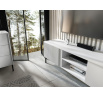 Tv komoda Michel R6, bílá/bílé lamely