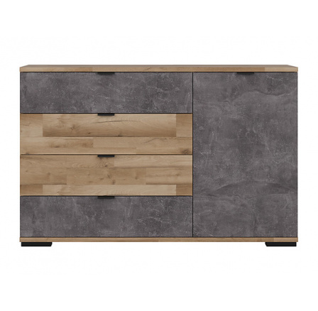 Komoda ARICA KOM1D4S, dub silva/beton Komoda ARICA KOM1D4S, dub silva/beton