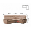 Rohová sedací souprava MODENA MINI, LEVÁ, Hnědá