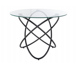 Jídelní stůl ORBIT, Transparent/Černá
