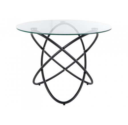 Jídelní stůl ORBIT, Transparent/Černá